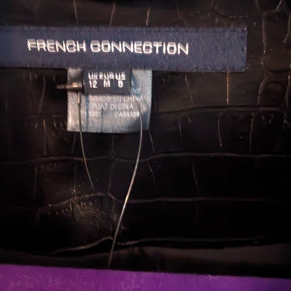 French Connection Faux leather Croc blazer Dreas Size 8 - Picture 3 of 11